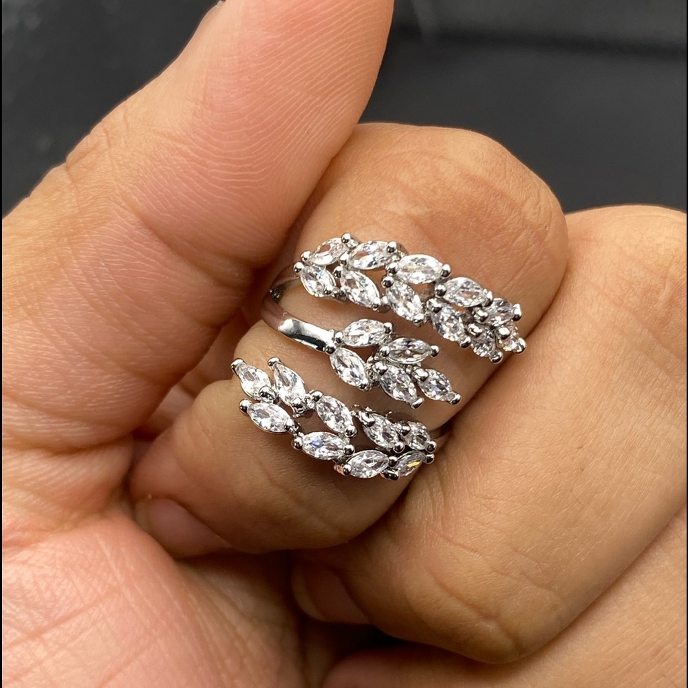 Luxury Elegant Leaf Branch Statement Ring - image 3
